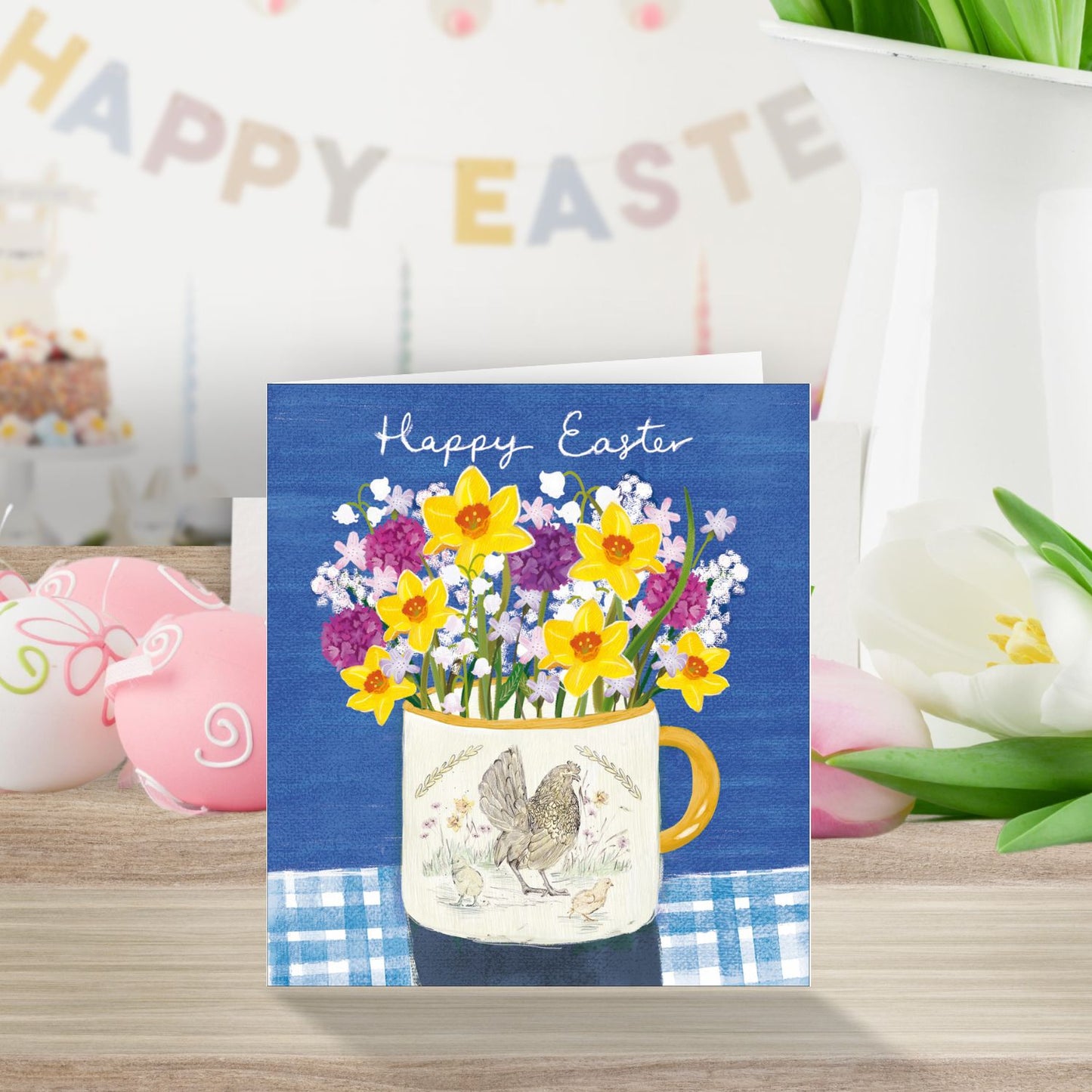 Pack Of 5 Happy Easter Spring In A Mug Artistic Pack Of Easter Greeting Cards