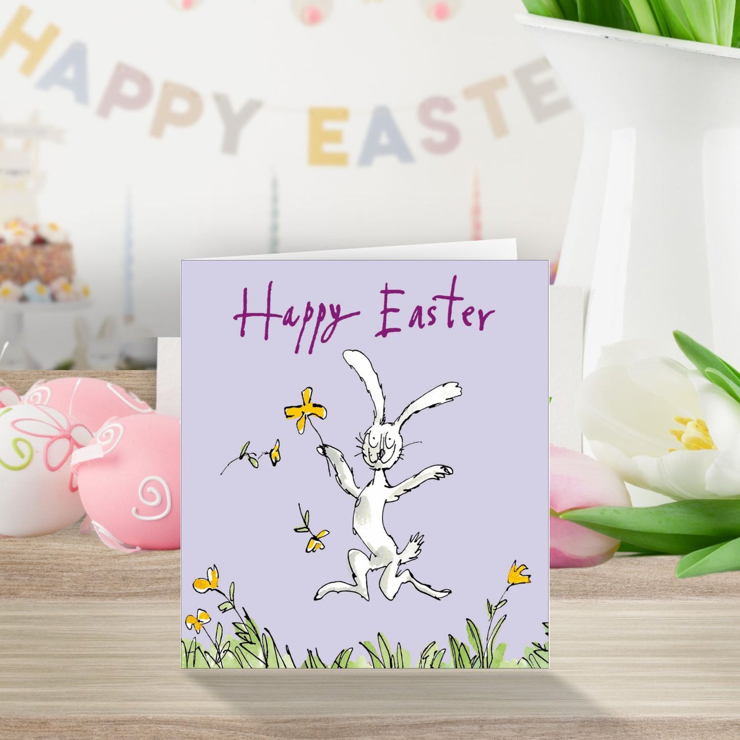 Pack Of 5 Quentin Blake Hopping Into Easter Artistic Pack Of Greeting Cards