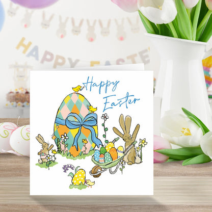 Happy Easter Hoppy Easter Surprises Cute Greeting Card