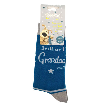Boofle Brilliant Grandad Starry-Eyed Kisses Socks Gift Idea
