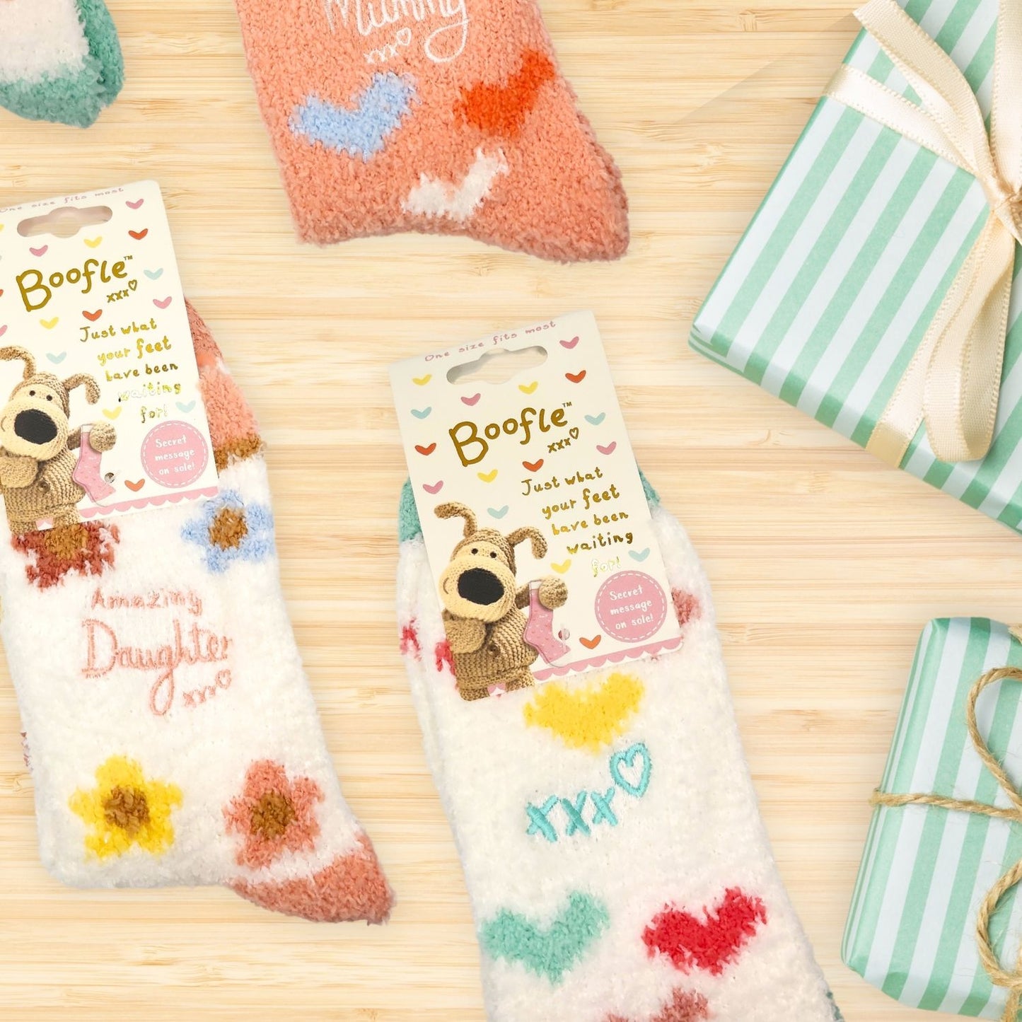 Boofle Snuggly Toes Flower Power Feet! Socks Gift Idea