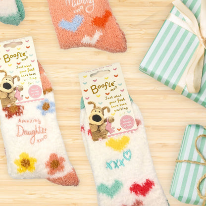 Boofle Amazing Daughter Flower Power Socks Gift Idea