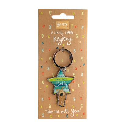 Boofle Awesome Daddy Shining With Boofle! Keyring Gift Idea