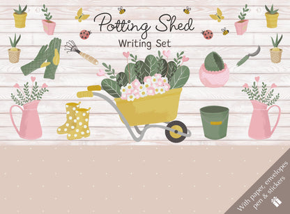 Gifted Stationery Potting Shed Letter Writing Set Contains Pen, Paper & Envelopes