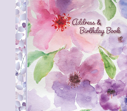 Gifted Stationery Lilac Blush Floral Address & Birthday Book