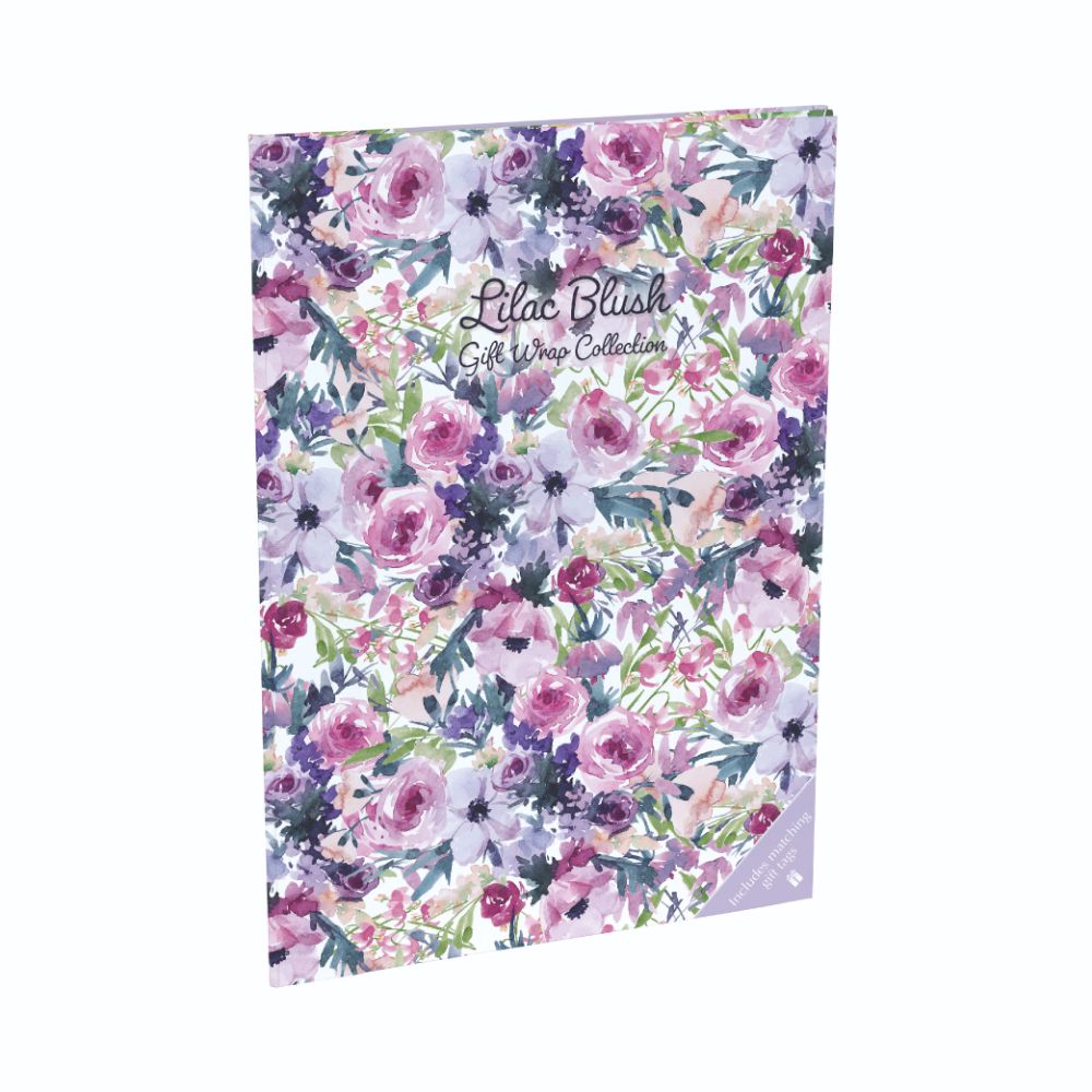 Gifted Stationery Lilac Blush Gift Wrap Collection Sheets Wrapping Paper In Book