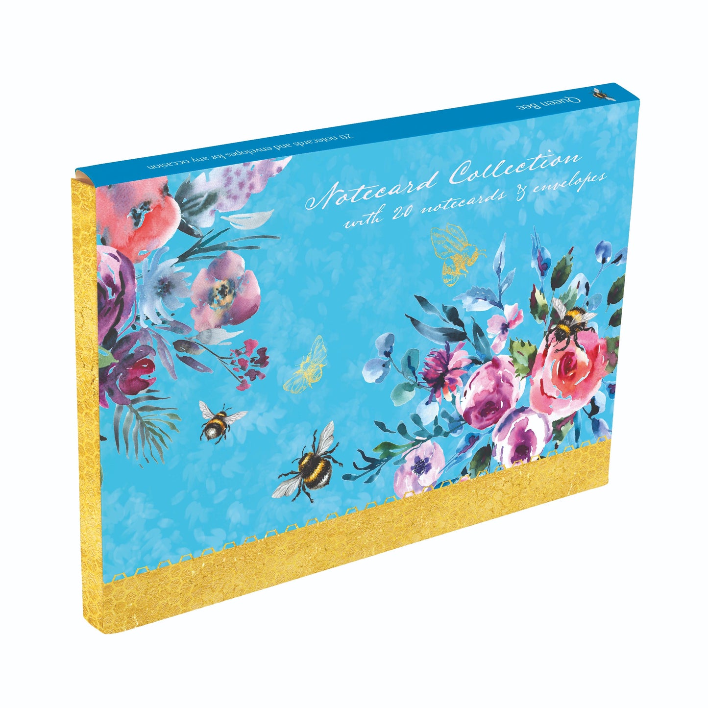 Gifted Stationery Queen Bee 20 Notecards & Envelopes Set