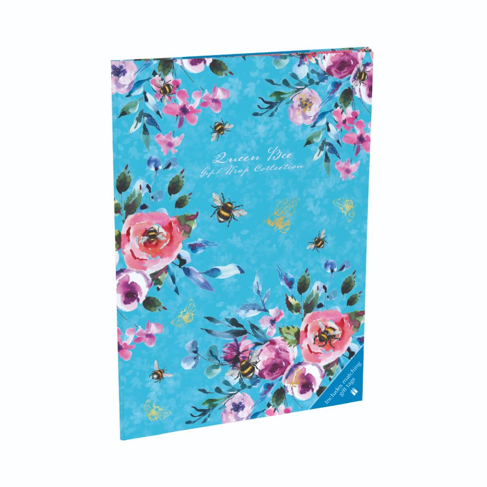 Gifted Stationery Queen Bee Gift Wrap Collection Sheets Wrapping Paper In Book