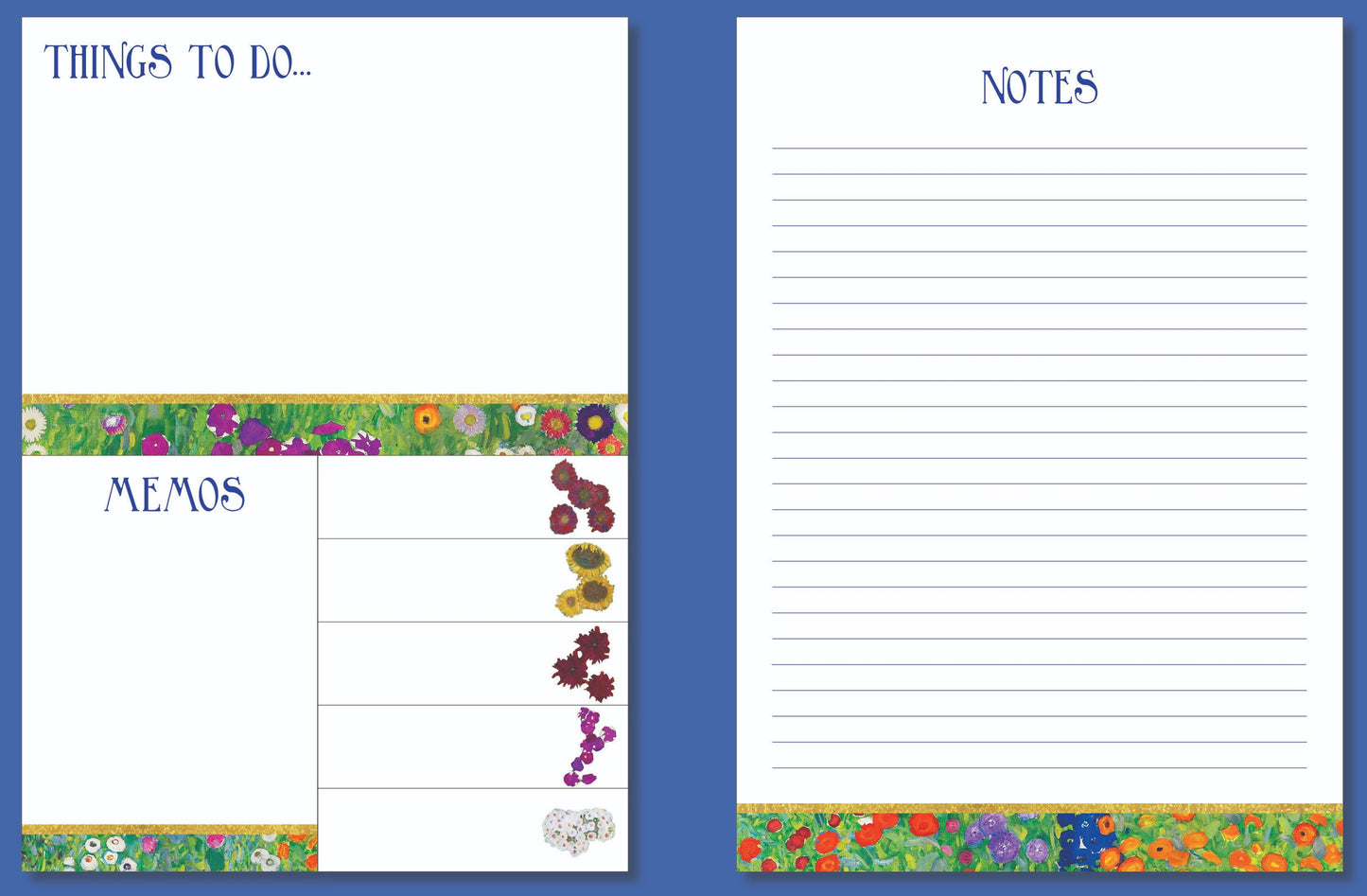 Gifted Stationery Klimt Flora Sticky Notes Folder