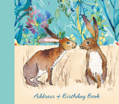 Gifted Stationery Kissing Hares Address & Birthday Book