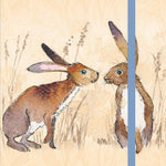 Gifted Stationery Kissing Hares Watercolour A6 Notebook