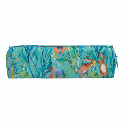 Gifted Stationery Kissing Hares Fabric Pencil Case