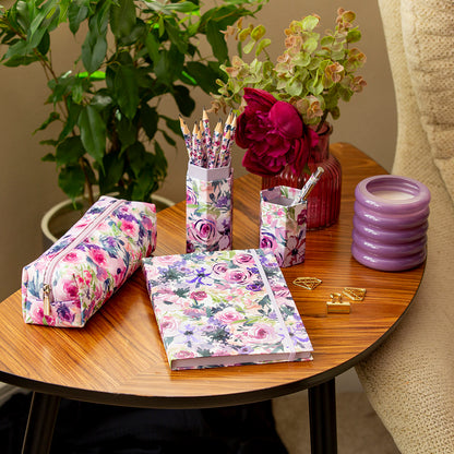 Gifted Stationery Lilac Blush Fabric Pencil Case