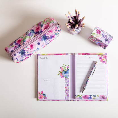 Gifted Stationery Lilac Blush Pencil Set In Case