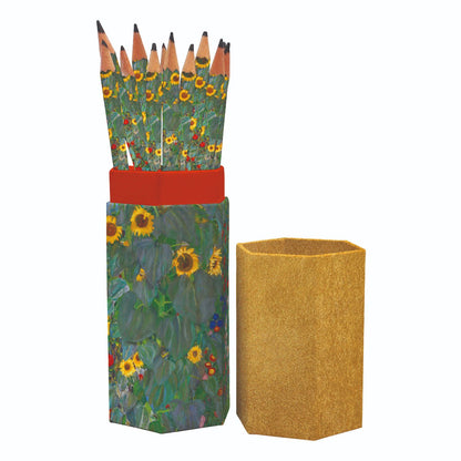 Gifted Stationery Klimt Wild Meadow Pencil Set In Case