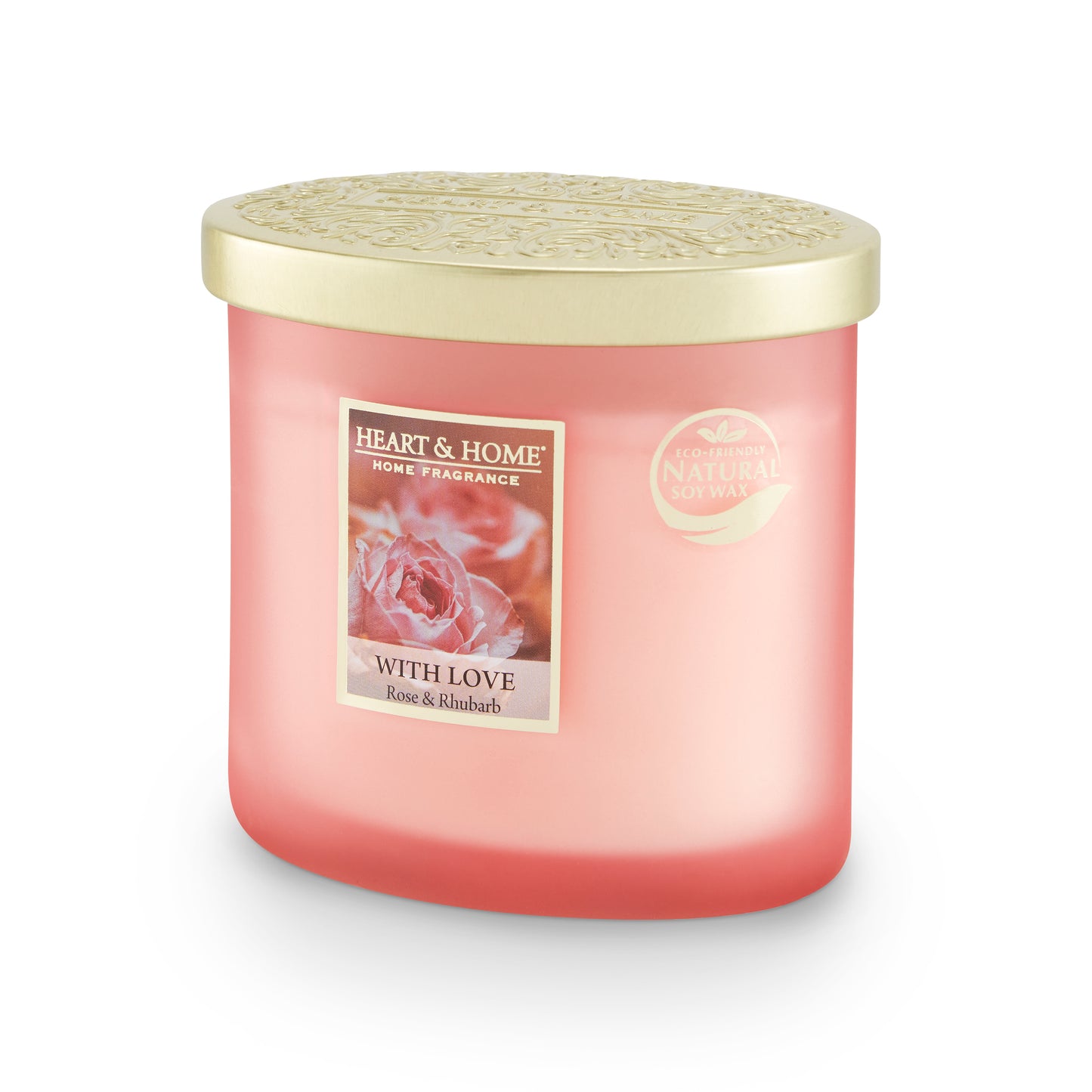 Rose & Rhubarb With Love Soy Wax Candle Love In Bloom! Candle Gift Idea