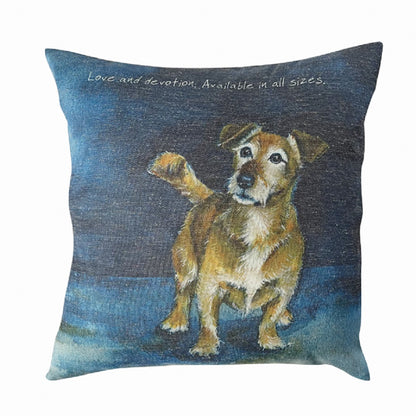 Little Dog Laughed Love & Devotion Scruffy Terrier Cushion Gift