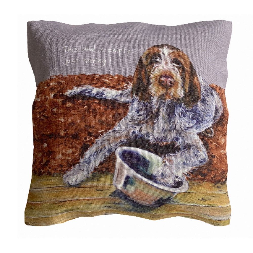 Little Dog Laughed This Bowl Is Empty Just Saying Cushion Gift