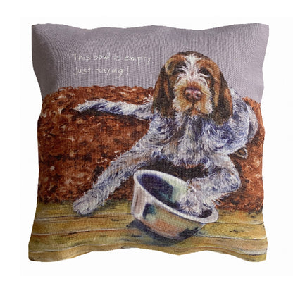 Little Dog Laughed This Bowl Is Empty Just Saying Cushion Gift