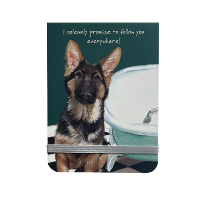 Little Dog Laughed Alsatian I Promise To Follow You Notebook