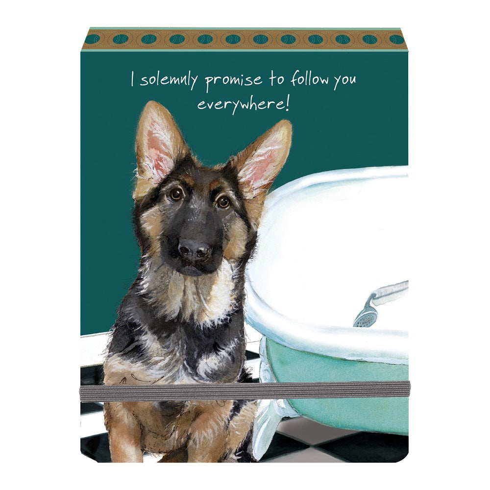 Little Dog Laughed Alsatian I Promise To Follow You Notebook