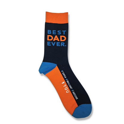 Snazzy Socks Best Dad Ever Mens Socks Size 8-11