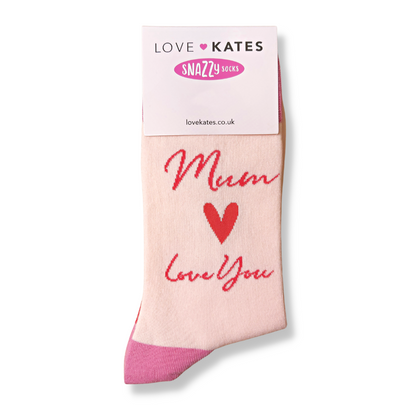 Snazzy Socks Mum Love You Ladies Socks Size 4-7