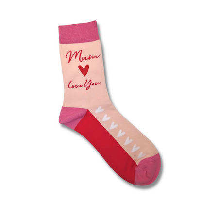 Snazzy Socks Mum Love You Ladies Socks Size 4-7