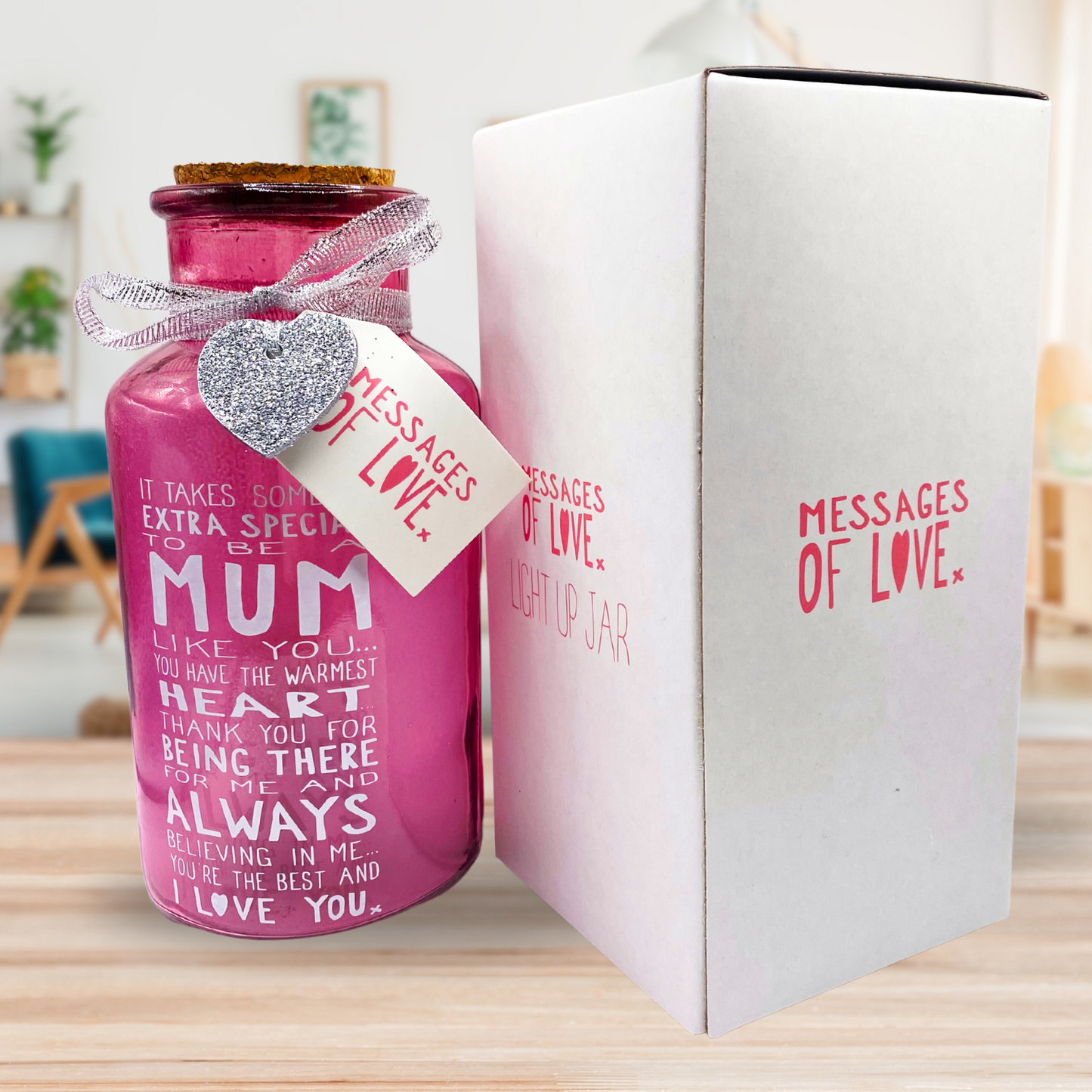 Special Mum Light Up Jar Messages Of Love Gift Range