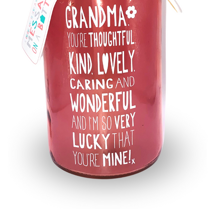 Lovely Grandma Light Up Jar Messages Of Love Glass Jar With LED Lights