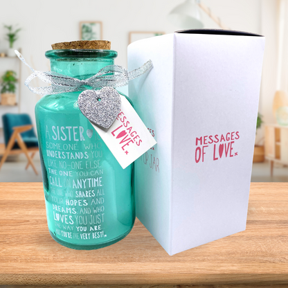 Special Sister Light Up Jar Messages Of Love Gift