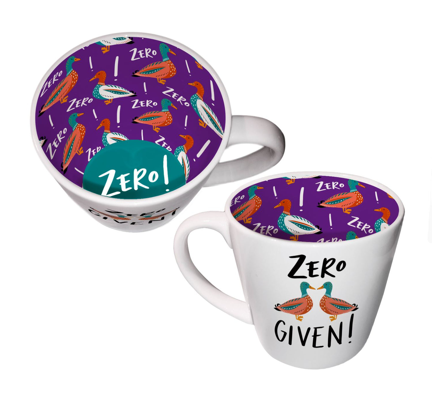 Inside Out Zero Ducks Given! Novelty Mug In Gift Box