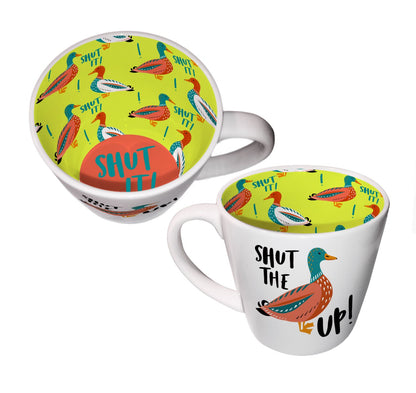 Inside Out Shut The Duck Up! Novelty Mug In Gift Box
