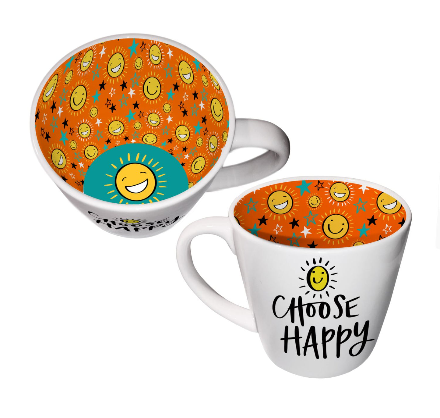 Inside Out Choose Happy Sunshine Novelty Mug In Gift Box