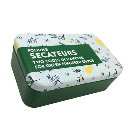 Apples To Pears Folding Secateurs Gift In A Tin