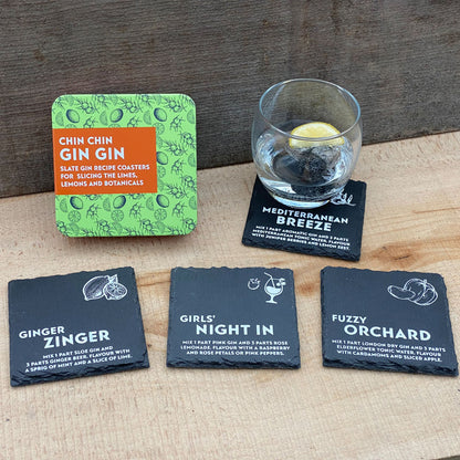 Apples To Pears Chin Chin Gin Gin Coasters Gift In A Tin