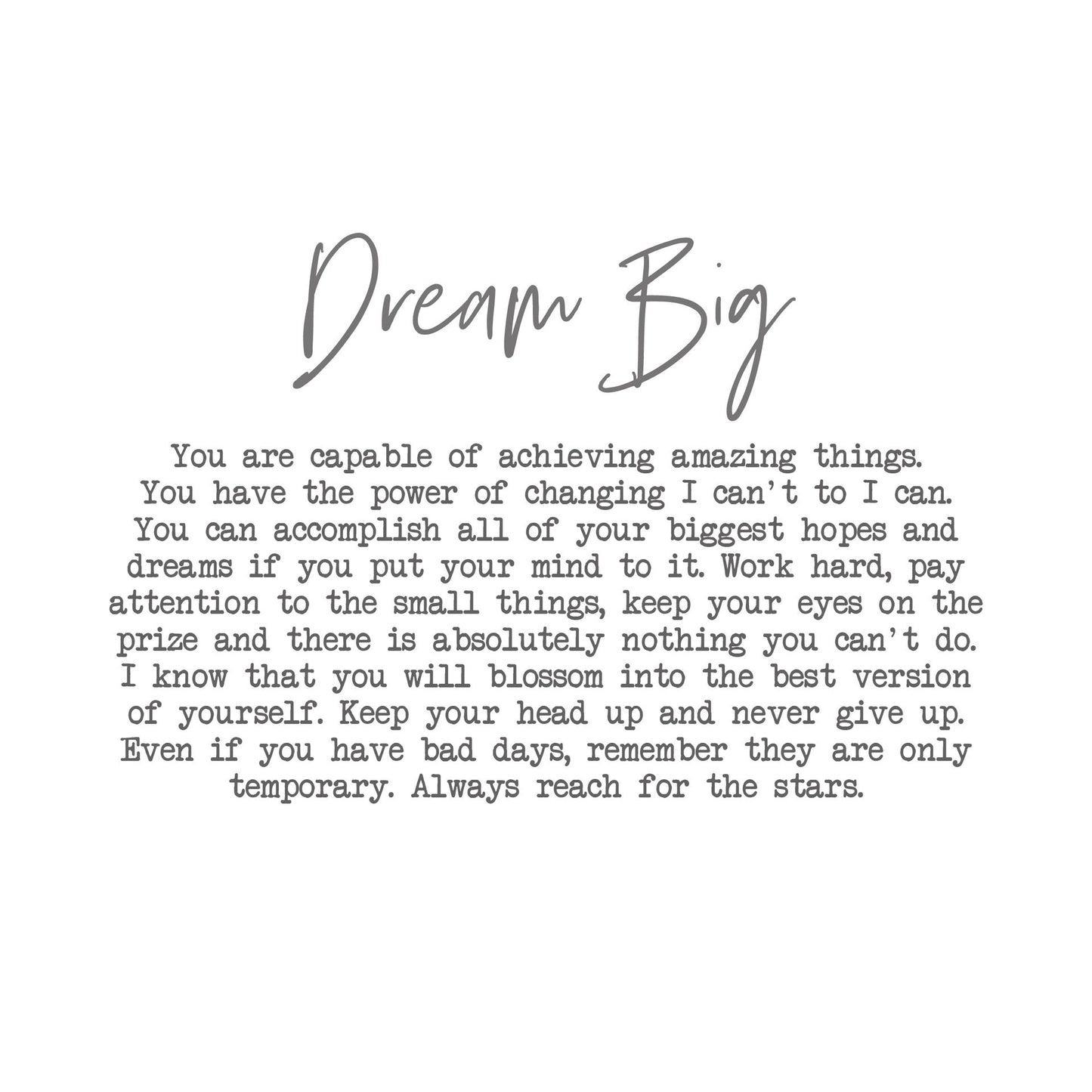 "Dream Big" Sentimental Moments Stoneware Message Mug