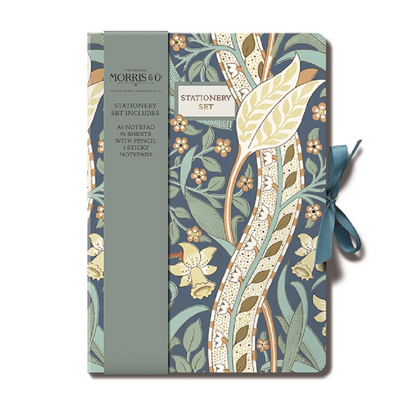 William Morris Daffodil Sticky Notepads Stationery Set Organiser