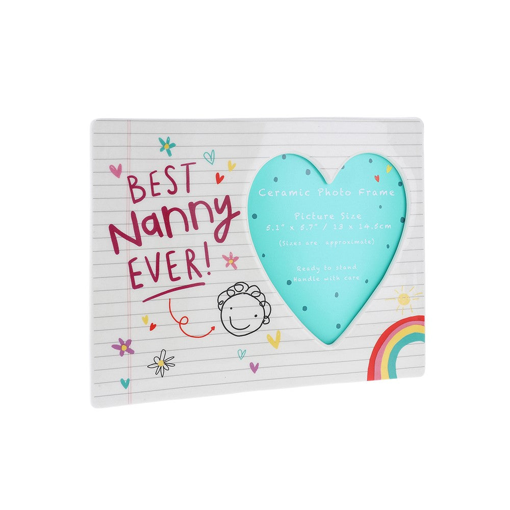 Scribbles Cute Best Nanny Ever Ceramic Photo Frame