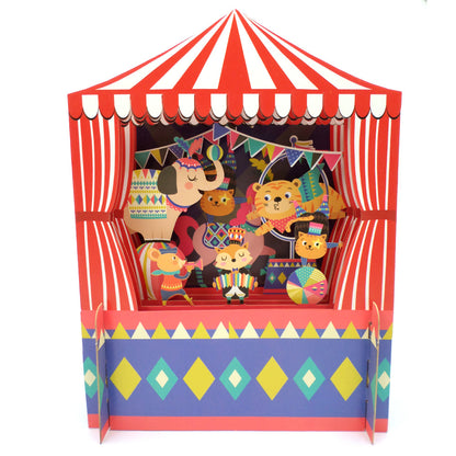 Children's Animals Circus 3D Pop Up Birthday Greeting Card