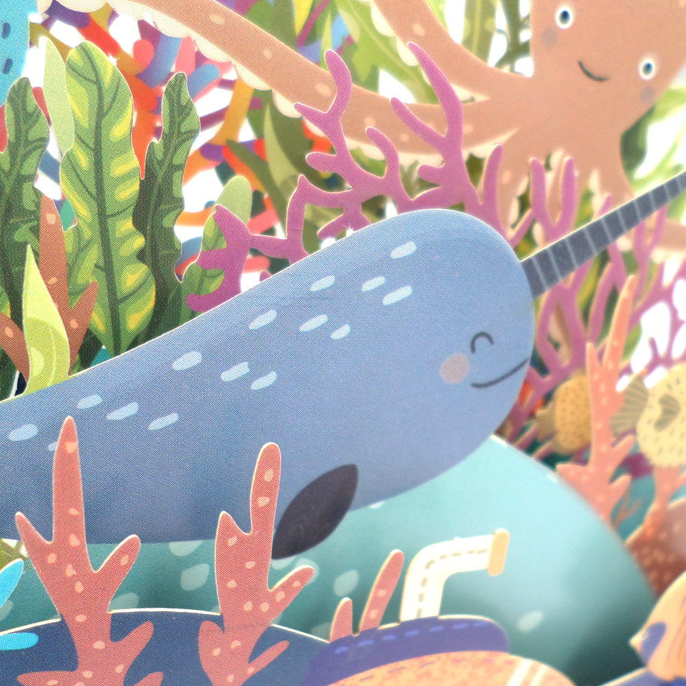 Children's Life Under The Sea 3D Pop Up Birthday Greeting Card