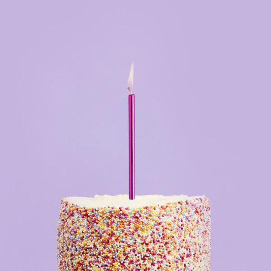 Hootyballoo 12 Pack Hot Pink Candles & Holders Birthday Celebration Partyware