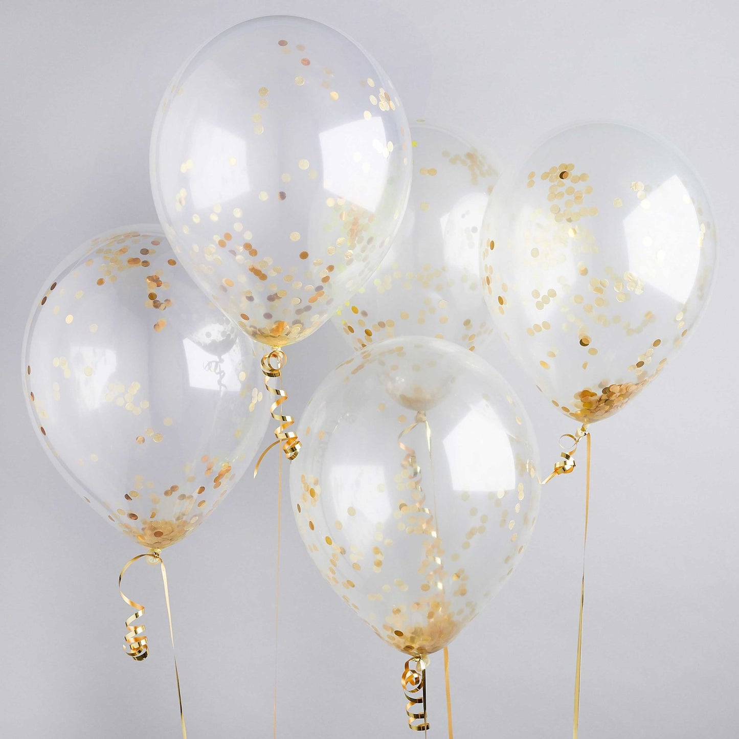 Hootyballoo 5 Pack Gold 12" Confetti Balloons Party Decorations Partyware