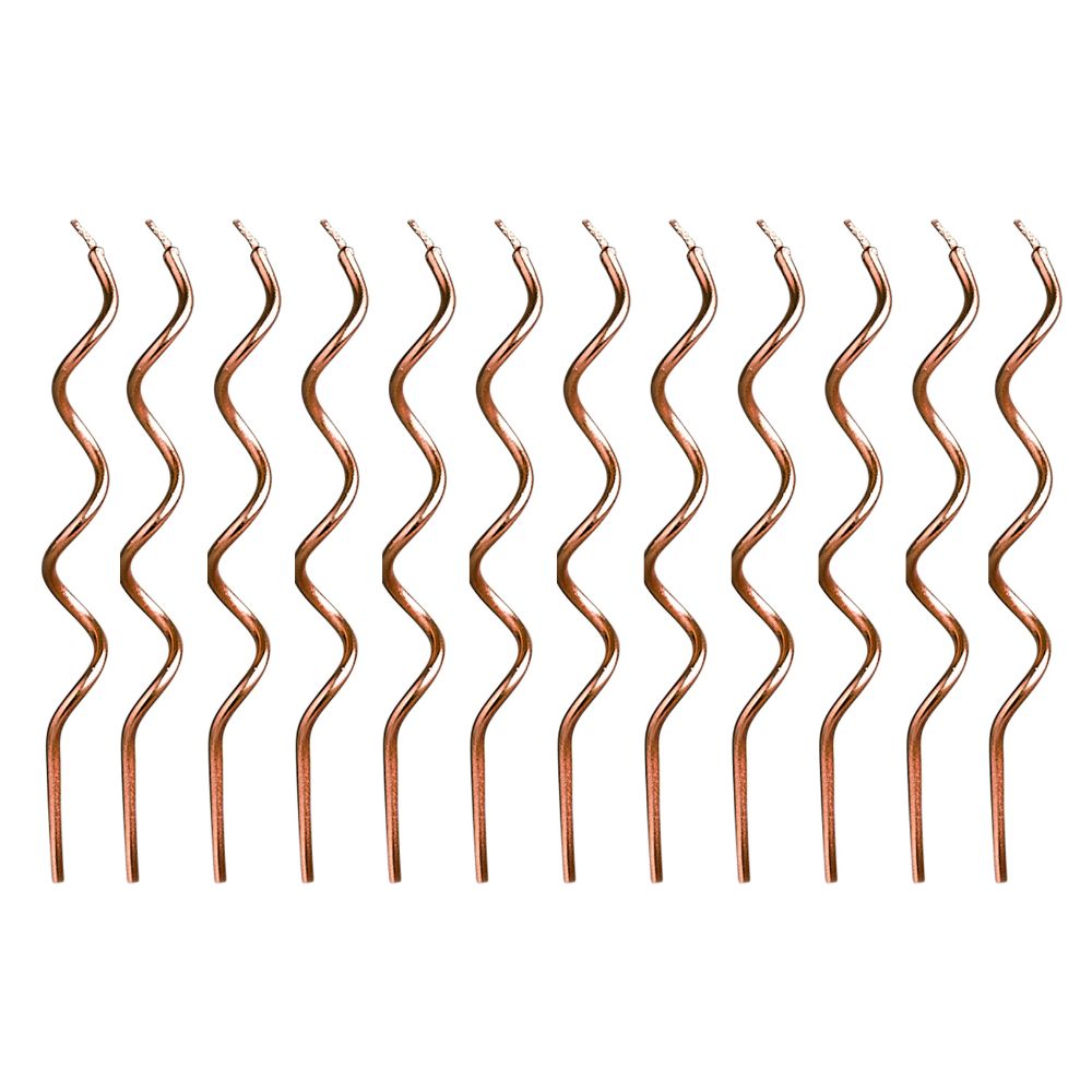 Hootyballoo 12 Pack Rose Gold Curly Candles Birthday Celebration Partyware