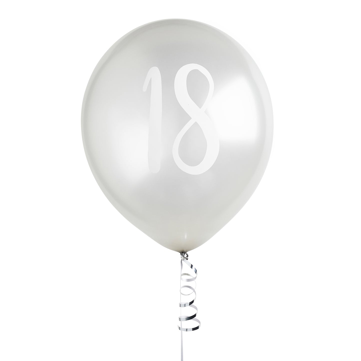 Hootyballoo 5 Pack Silver Number '18' Balloons Party Decorations Partyware