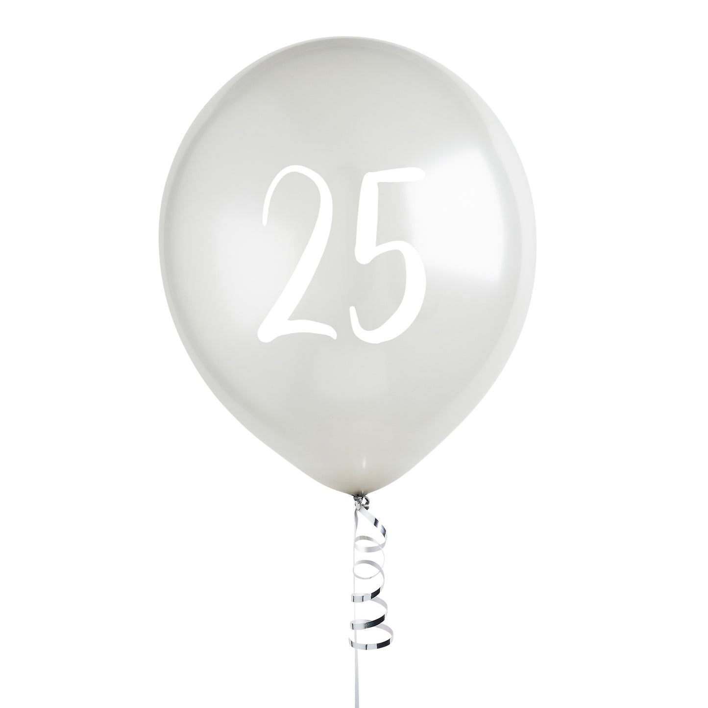 Hootyballoo 5 Pack Silver Number '25' Balloons Party Decorations Partyware