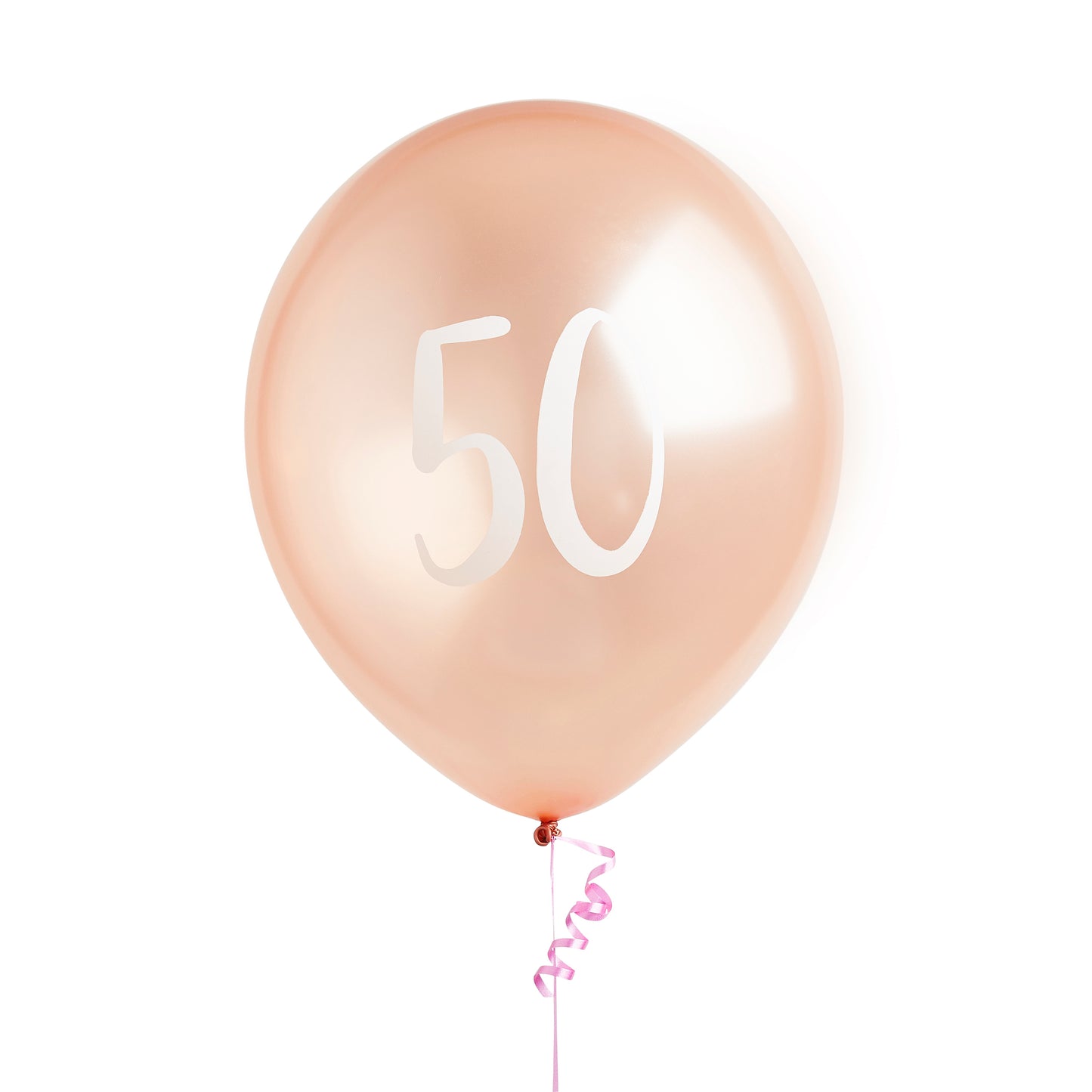 Hootyballoo 5 Pack Rose Gold Number '50' Balloons Party Decorations Partyware