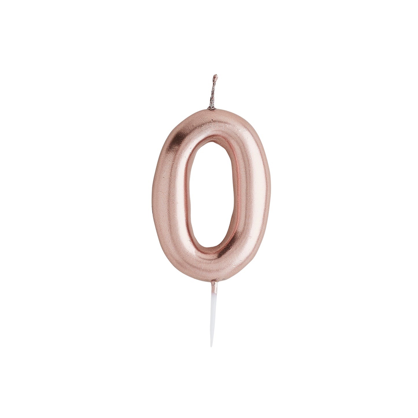 Hootyballoo Rose Gold Number '0' Wax Candle Birthday Celebration Partyware