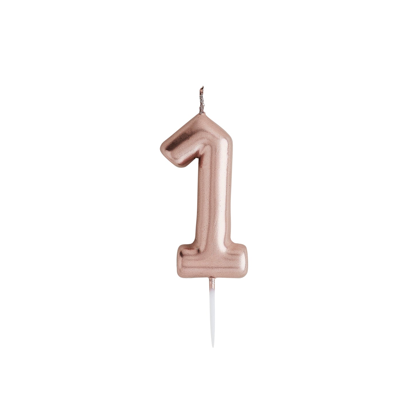 Hootyballoo Rose Gold Number '1' Wax Candle Birthday Celebration Partyware