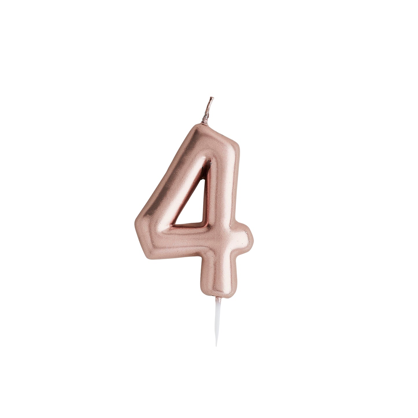 Hootyballoo Rose Gold Number '4' Wax Candle Birthday Celebration Partyware